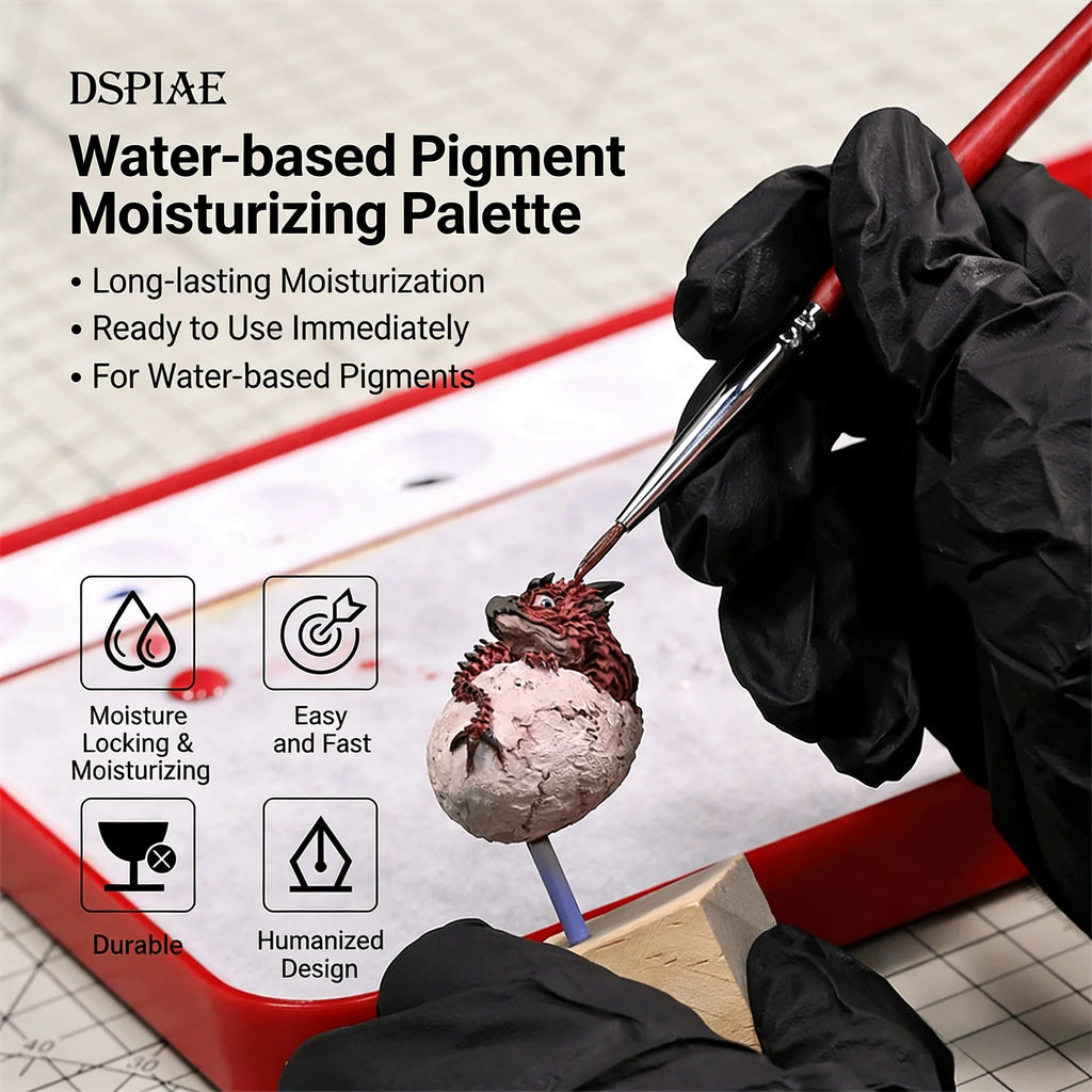 علبة صبغات مائية مرطبة من DSPIAE طراز MP-01PRO، علبة تلوين وطلاء AV مرطبة
